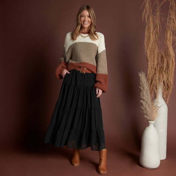 Tiered Maxi Skirt - Picture 1 of 6